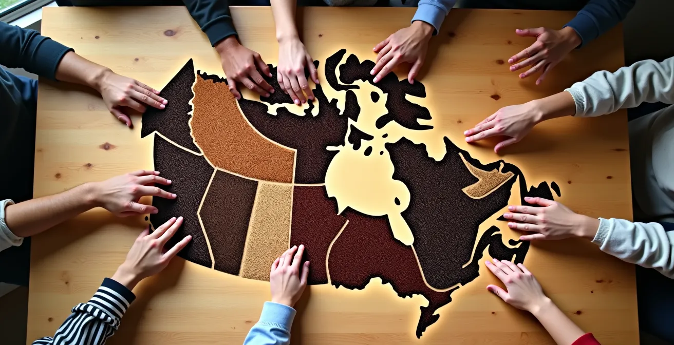 Carte visuelle des besoins linguistiques par province au Canada