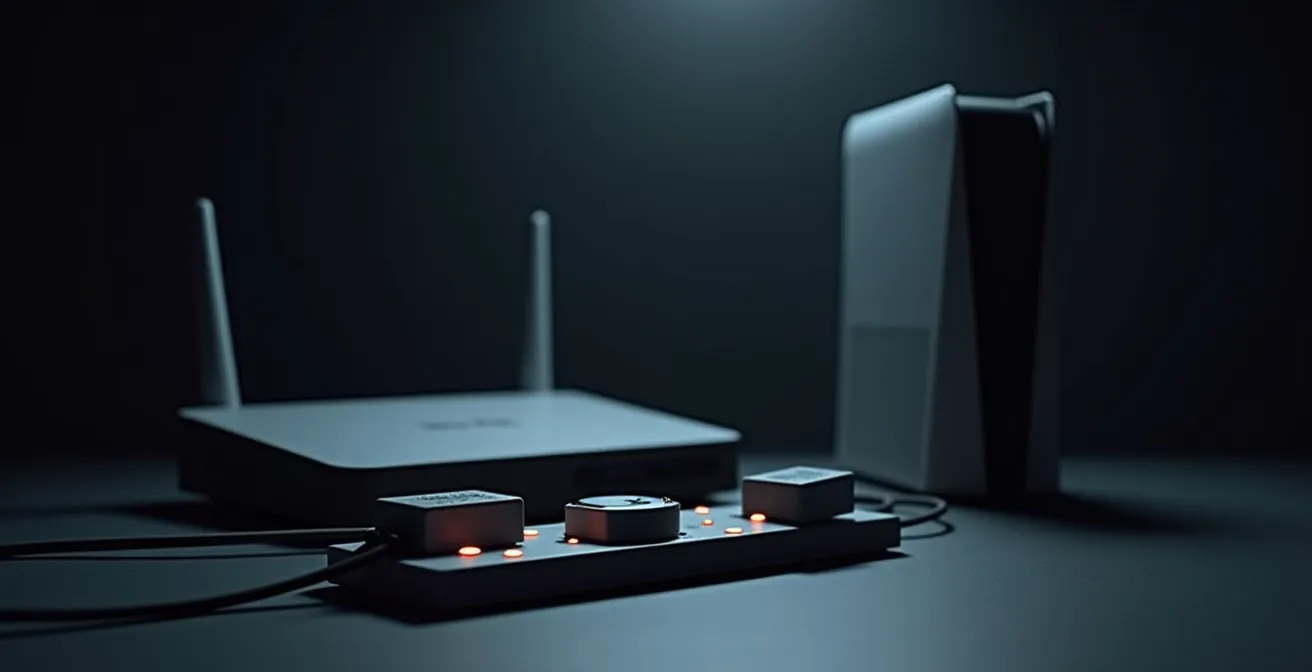 Comparaison visuelle entre différents appareils numériques montrant leur consommation énergétique relative dans un salon moderne