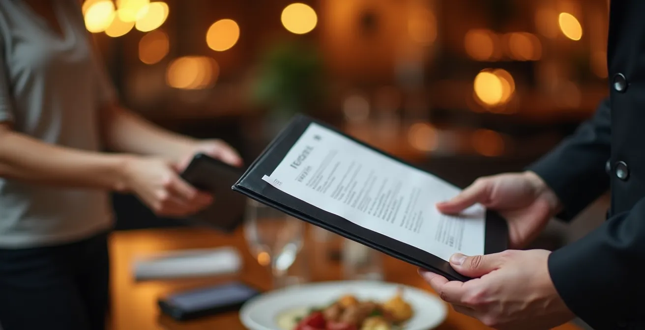 Scène de restaurant montrant la culture du service au Canada