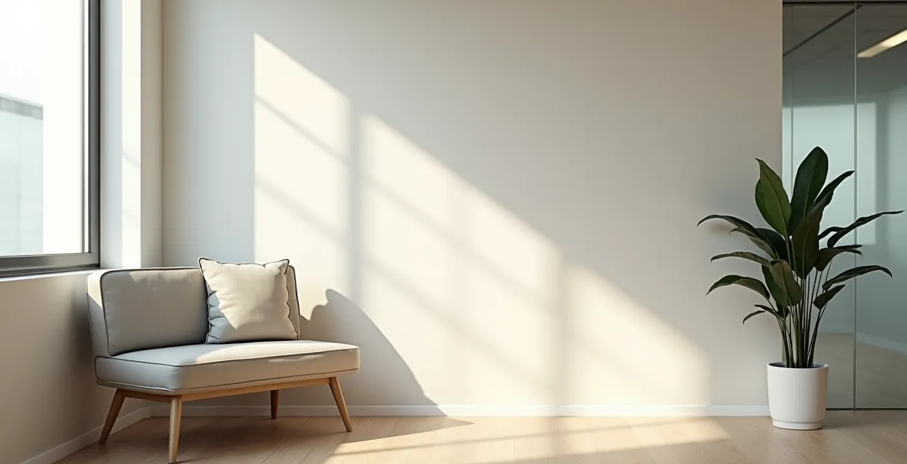 Espace calme aménagé pour la prière ou méditation dans un bureau de PME